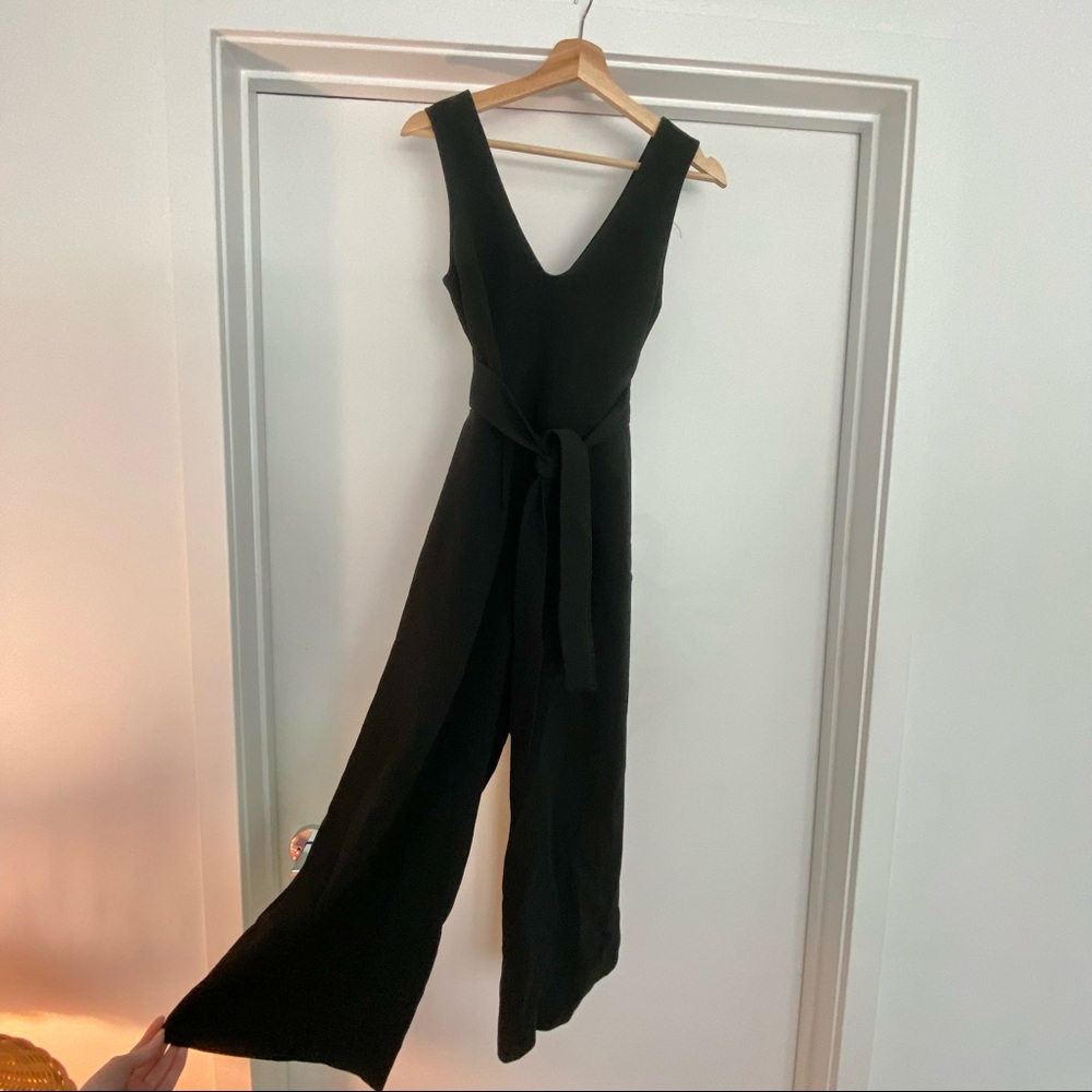 Club Monaco Black Tie Jumpsuit